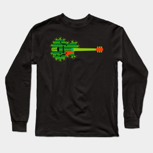 Guitar Cactus Mexican 2 Long Sleeve T-Shirt